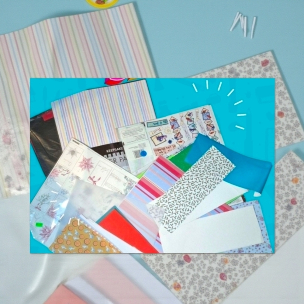 NEW Scrapbook Colorful Paper Set